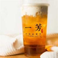 Salted Cream Oolong Tea 烏龍茶海鹽奶蓋 · Oolong tea with Clover organic creamy milk foam on top *Recommend less ice & 50% sweetness o...