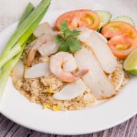 Thai Style Fried Rice · Fried rice with your choice of meat or vegetables, egg, white onion, green onion, and tomato...