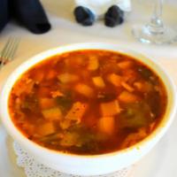 Minestrone · Fresh vegetable soup.