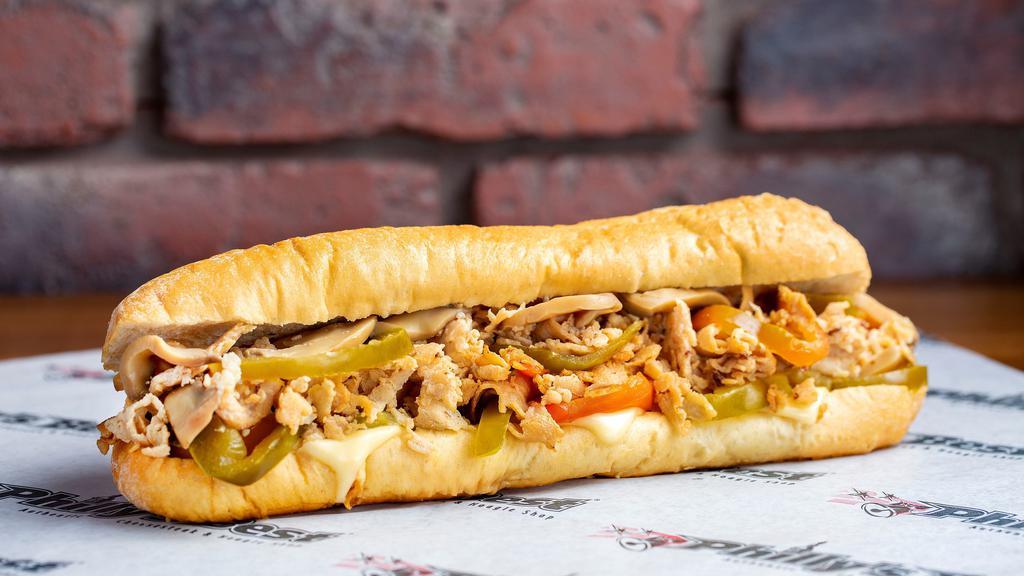 Philly'S Best Chicken · Our Chicken & Cheese with sweet peppers and sauteed mushrooms.
