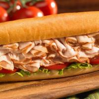 Turkey Breast · Made with fresh, shaved Boar's Head turkey breast with lettuce, tomato and oregano served on...