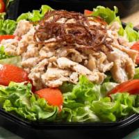 The South Philly · Thinly sliced Chicken or Steak cooked to order with melted white American cheese, served on ...