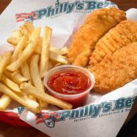 Chicken Fingers · Served with a small order of fries (no substitutions).