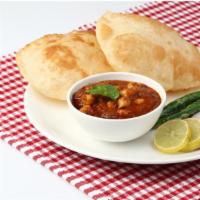 Chana Bhatura(2 pcs) · Deep-fried Bread served with Chick Peas.
*Served with Mint and Sweet Tamarind Sauce.