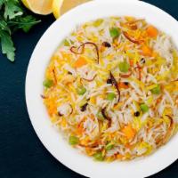 FB's Vegetable Biryani · Vegetable Dum Biryani is a delicious medley of succulent vegetables, spices, ghee, saffron a...