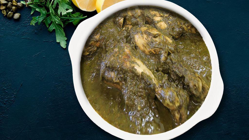 House Special Gongura Chicken Curry · Boneless Chicken pieces cooked with Sorrel Leaf, Onion Sauce, Curry Leaf with House Special Spices.