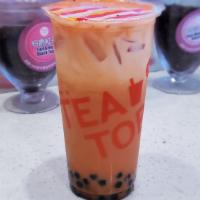 Fresh Milk Thai Tea · Trending New Addition, Thai flavored black tea topped with whole milk.