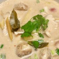 Tom Khaa Soup · This is one of the classic coconut milk and galangal root soups of Thailand.