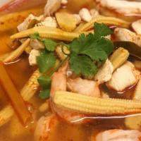 Tom Yam Soup · This is the famous lemongrass hot and sour soup of Thailand