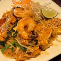 Pad Thai · This is one of the most famous dishes in Thailand. Tofu, egg, crushed peanuts. Substitute fo...