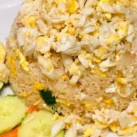 Crab Fried Rice · Jasmine rice sauteed with big lumps of real crab meat