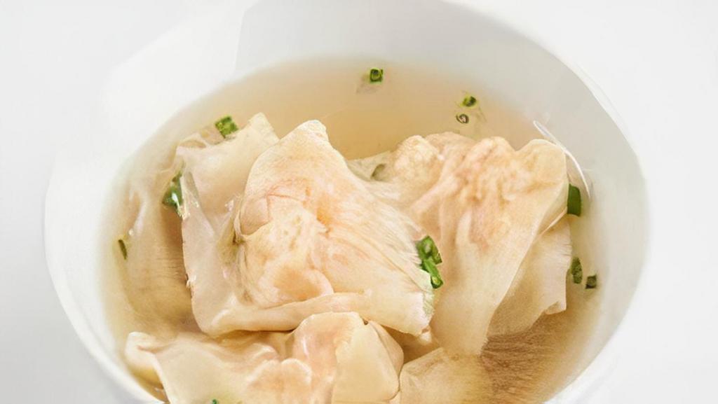 Wonton Soup  · Chicken and shrimp wontons in seasoned chicken broth with cilantro.