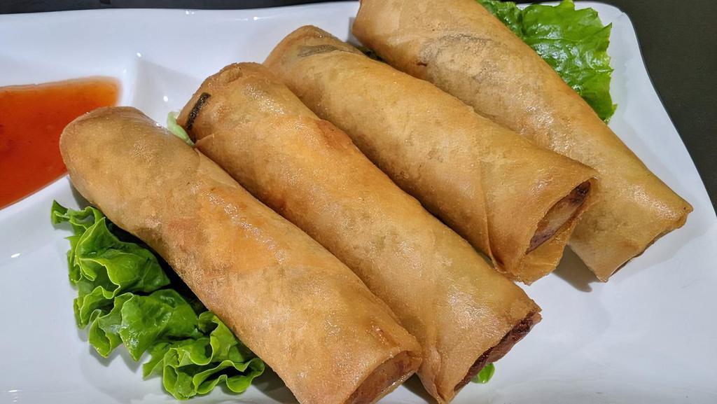 A3. Bò Bia · Spring roll with chinese sausage and eggs (2)