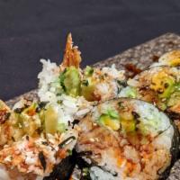 Shrimp Tempura · Classic Roll with Deep Fried Crispy Shrimp Tempura with Avocado and Cucumber.