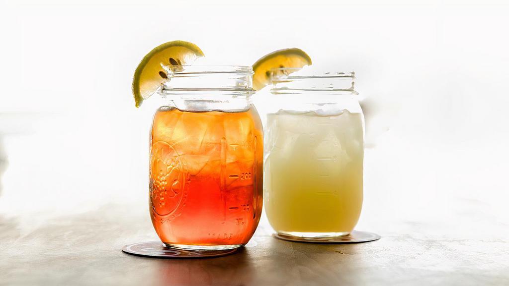 Housemade Drinks · Choice of cold pressed orange juice, fresh squeezed lemonade, and Arnold palmer.