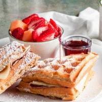 Cristo Wich · Country Waffles (North Cedar Avenue) favorite: Turkey, ham, swiss cheese topped with powdere...