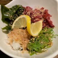 Mix Seaweed Salad · red, white,green Tosaka seaweed, wakame and mozuku