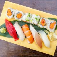 Sushi & Roll Set · 5 nigiri accompanied with our Jin-Sho-style Spicy Tuna Roll. Nigiri will consist of tuna, sa...
