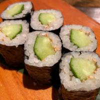 Cucumber Roll · Vegetarian. Cucumber with Shiso Leaf, a delicious, fresh combo!