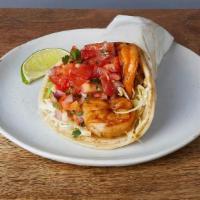 SHRIMP TACO * · Marinated shrimp in soft corn tortillas with cilantro, cabbage, red onions, pico de gallo, &...