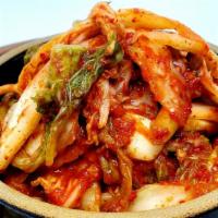 Kimchi 24oz · House-made fermented Napa cabbage marinated with spicy seasoning.
