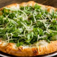 Prosciutto · 18 inch pizza with bechamel, arugula and parmesan.