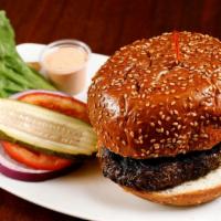Barney’s Burger (1/2 Pound) · Flame-broiled and served on a hamburger bun. Our classic burgers are served with lettuce, re...