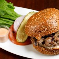 Barney’s Turkey Burger · Flame-broiled and served on a hamburger bun. Our classic burgers are served with lettuce, re...