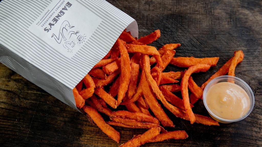 Sweet Potato Fries · Served with our chipotle aioli.