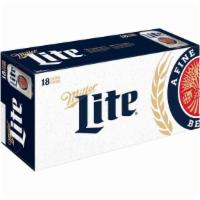 Miller Lite Can (12 Oz X 18 Ct) · Miller Lite Beer is the original light lager beer. With a smooth, light and refreshing taste...