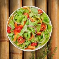 Green Mixer Salad · Lettuce, tomato, and cucumber.