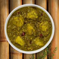 Chunky Saag · Chicken cooked in spinach with mild spices.