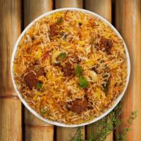 Beast's Lamb Biryani · Basmati rice cooked with lamb, nuts, and spices.