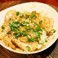 Dahi Papdi Chaat* · Crispy papri, along with chickpea, potatoes, yogurt, tamarind chutney & topped with sev