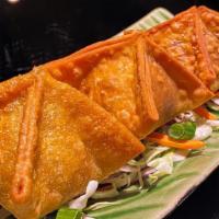 A8. Crab Rangoon · Crispy fried wontons filled with a mixture of cream cheese, crab meat, and carrots, served w...