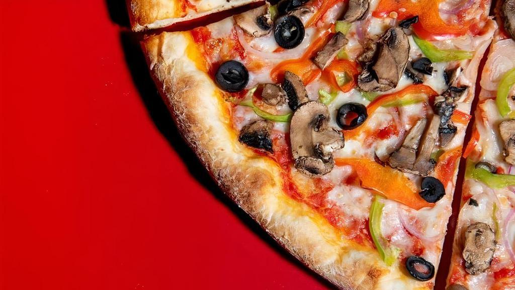 Ny Style Hand Stretched Thin Crust Veggie Pizza (14