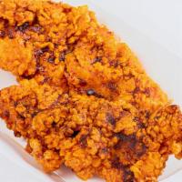 6 Large Chicken Tenders · Hand Battered using our special breading recipe, these all white meat tenders are crispy on ...