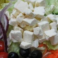 Via Mia Greek Salad · Lettuce, tomatoes, onion, olives, cucumber, artichoke hearts, carrots, pepperoncini and Feta...