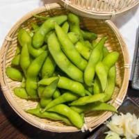 Edamame · boiled soy bean with salt (can also be plain (no salt)