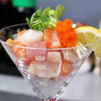 Sashimi Cocktail · Assortment of sliced fish with special sauce.