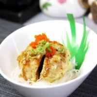 Monkey Brain · Deep fried mushroom, stuffed with spicy tuna and with special sauce.