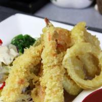 Mixed Tempura · 2pc  shrimp and 5pc  vegetables.