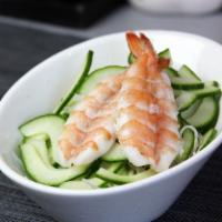 Sunomono Salad · Cucumber salad with vinegar sauce (choice of prawn, imitation crab meat or octopus).