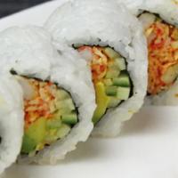 Mexican Roll · Spicy crab meat, cucumber, avocado, shrimp.