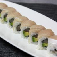 Double Hamachi · Yellowtail and avocado topped with yellowtail.