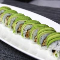 Caterpillar · Unagi and cucumber topped with avocado.