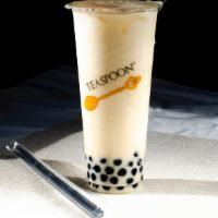 Liquid Gold · Handcrafted honey oolong topped with cream.