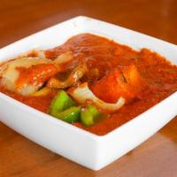 Chicken Tikka Masala · Most popular. Chicken kabab in bay leaf flavored creamy tomato sauce with bell peppers and o...