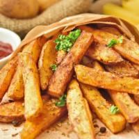 Seasoned French Fries · Seasoned potatoes. Fried.
