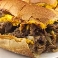 Philly Lamb with Fries · Fresh sliced lamb meat with grilled bell peppers, mushrooms, grilled onions, mayonaise, cut ...